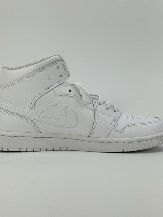 Air Jordan 1 Mid \'Triple White\' 554724-136 Multi Size main image 5